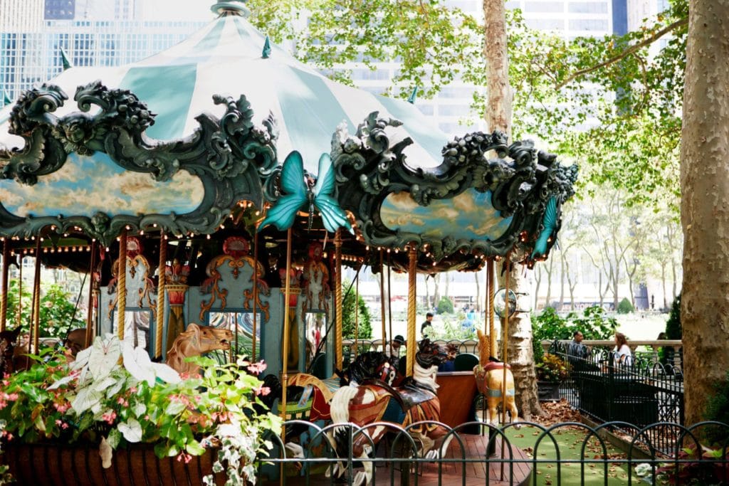 the French classical style Carousel in Bryant Park